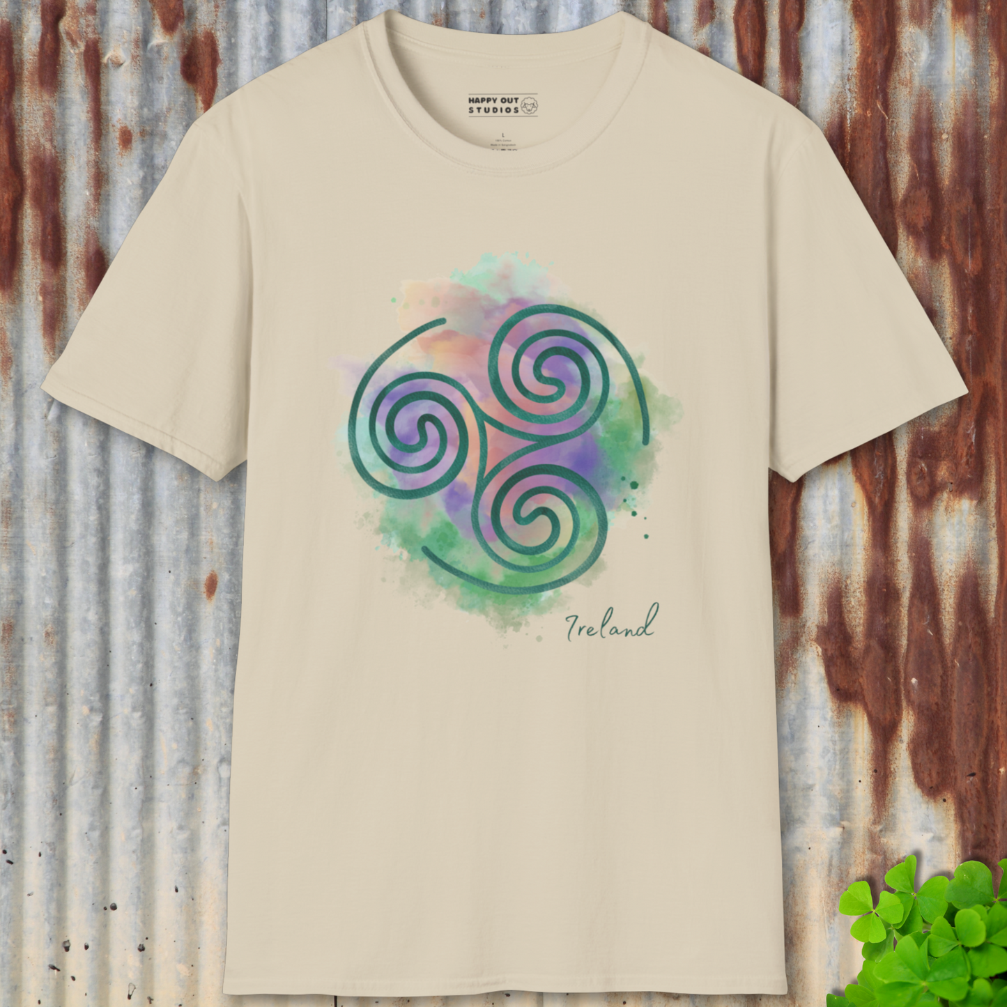 Watercolor Celtic Spiral Tee