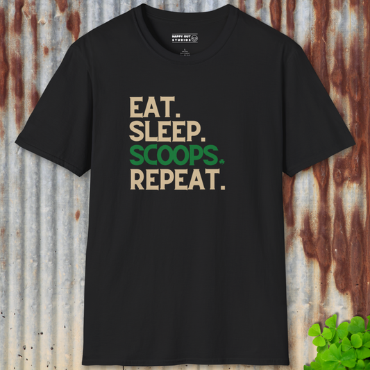 Eat. Sleep. Scoops. Repeat. Tee