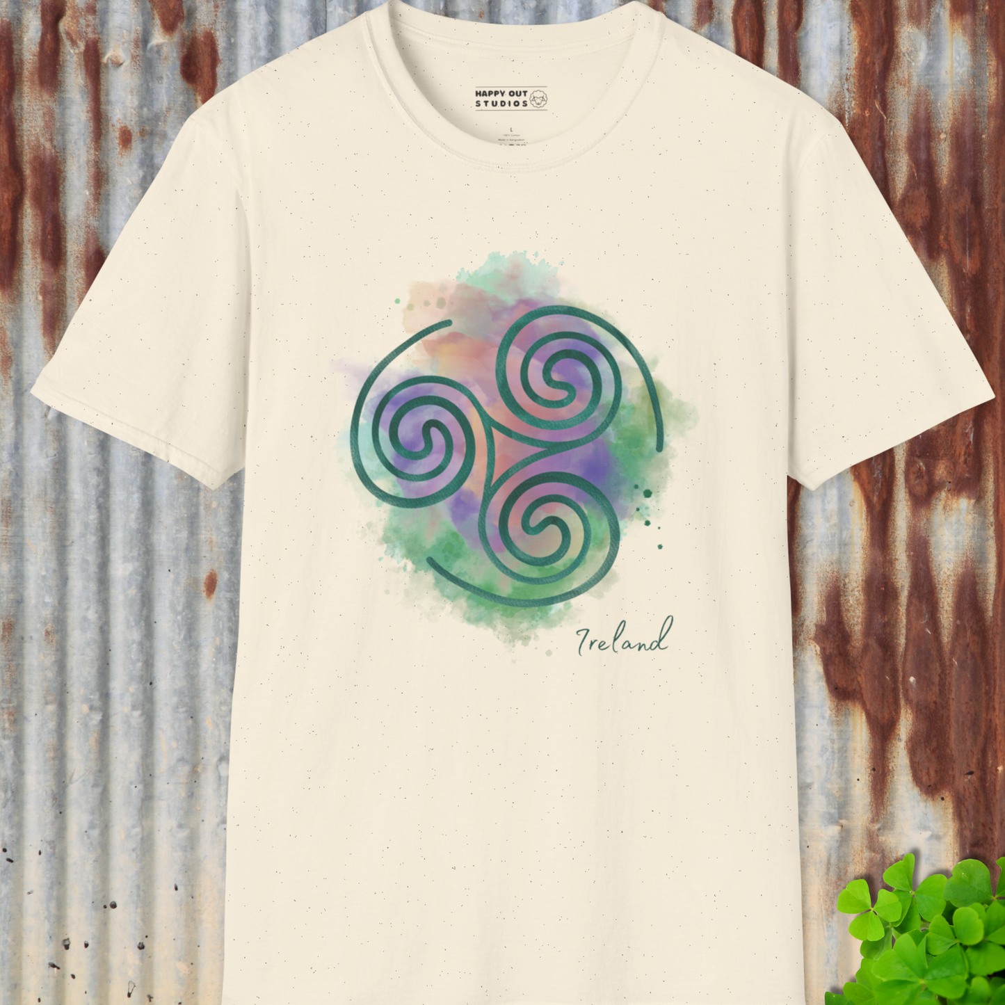 Watercolor Celtic Spiral Tee