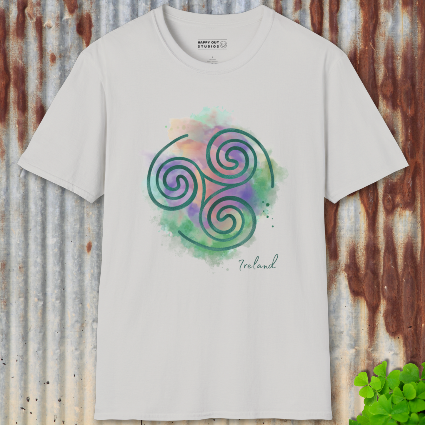 Watercolor Celtic Spiral Tee