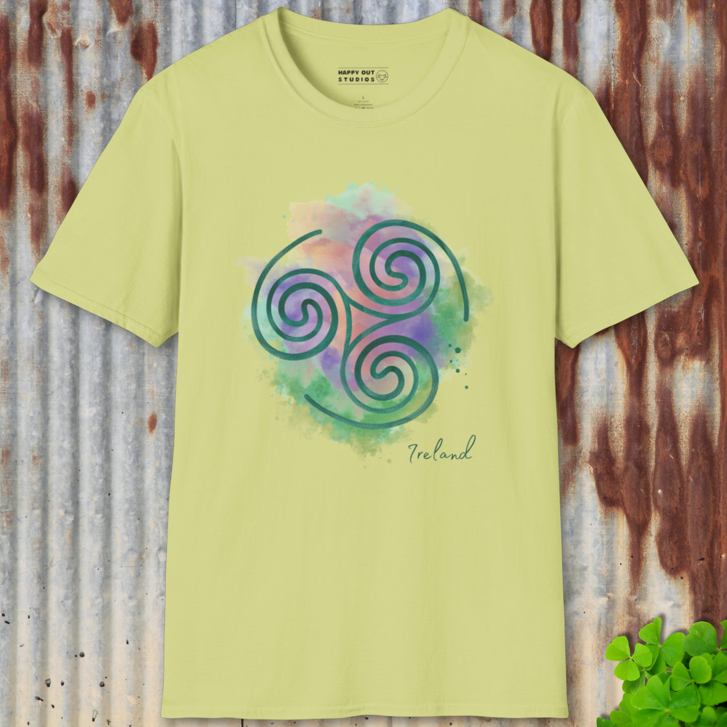 Watercolor Celtic Spiral Tee