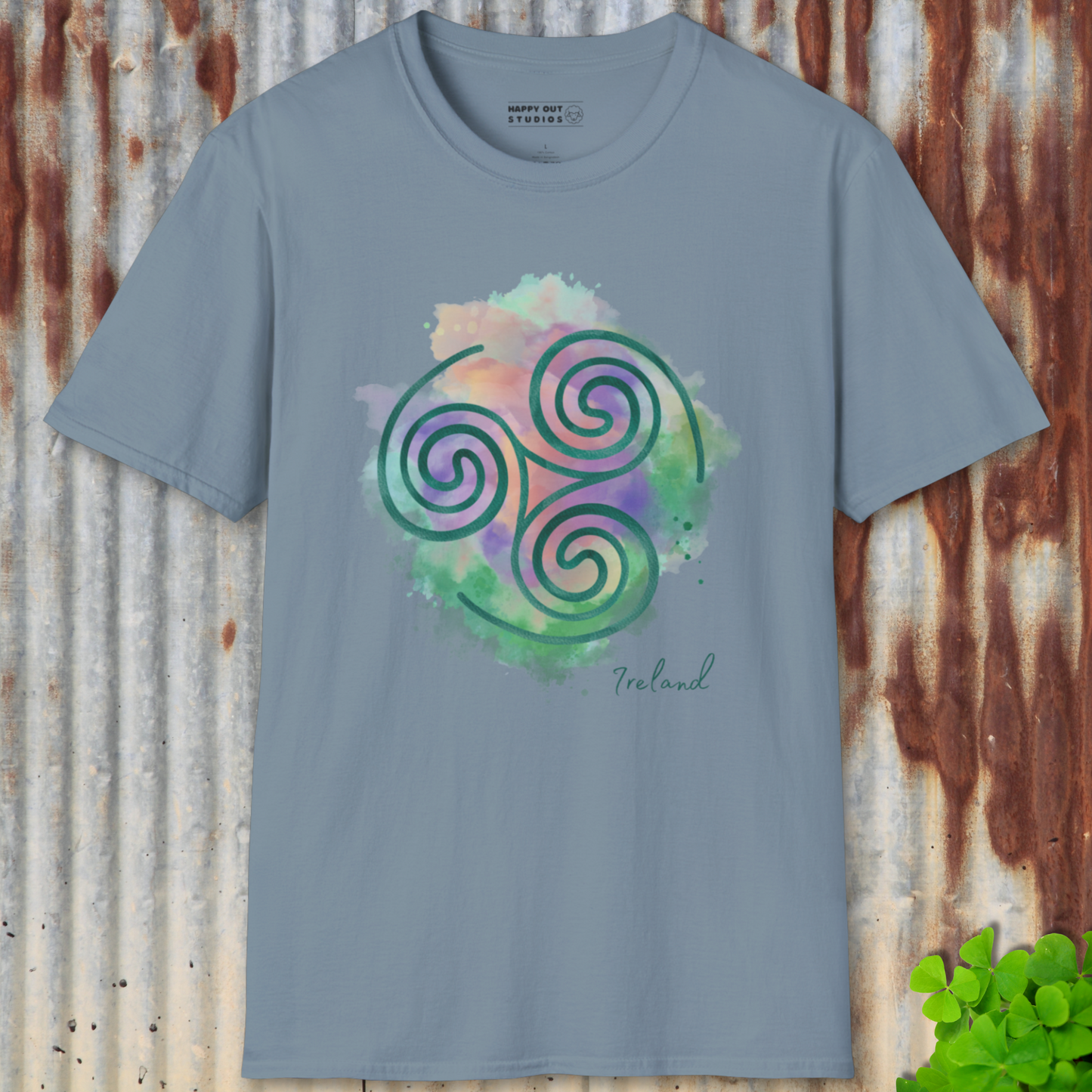 Watercolor Celtic Spiral Tee