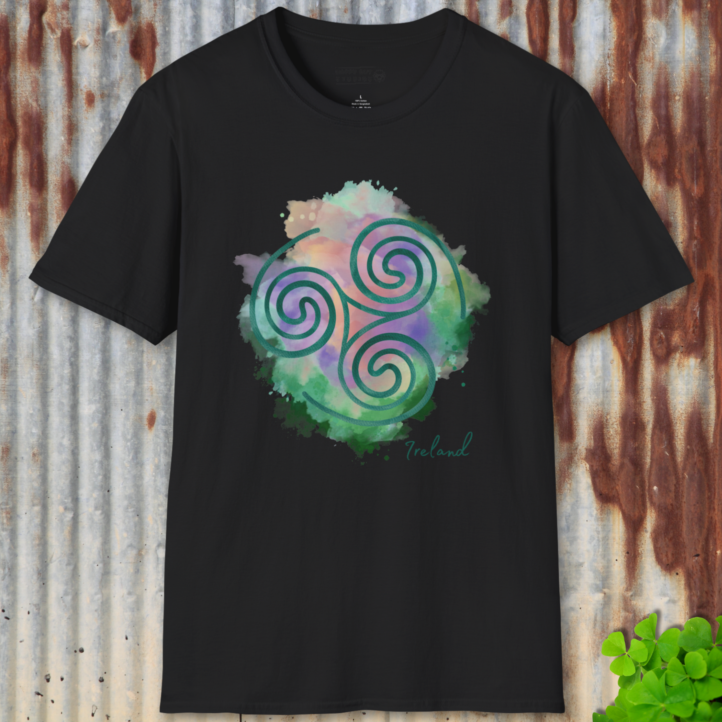 Watercolor Celtic Spiral Tee