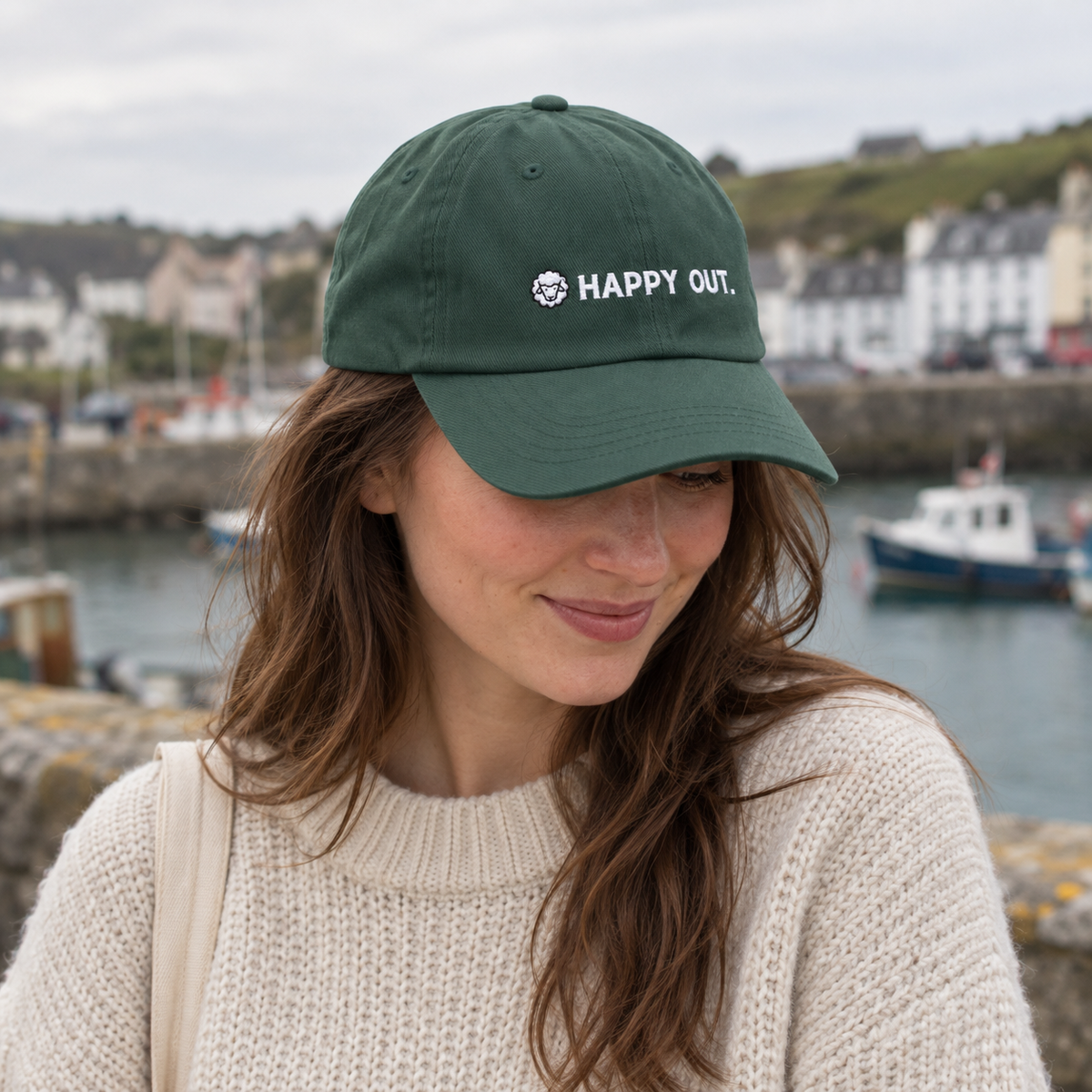 Happy Out Embroidered Dad Cap