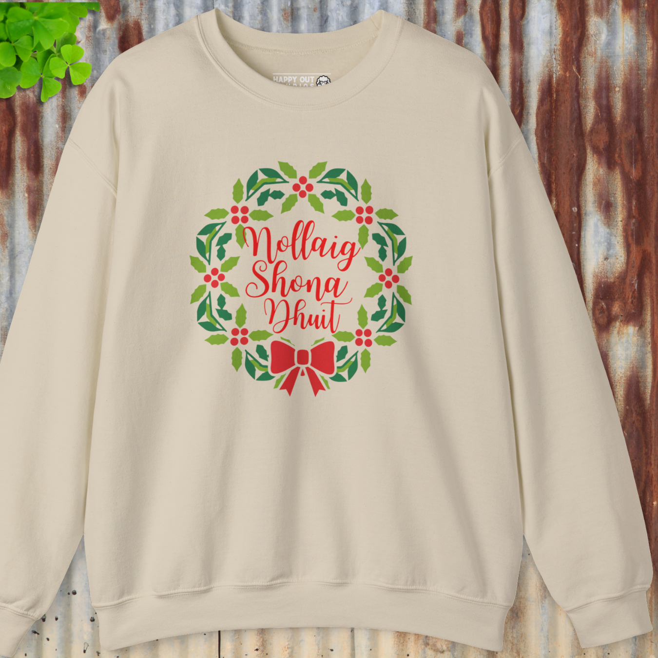 Nollaig Shona Wreath Sweatshirt