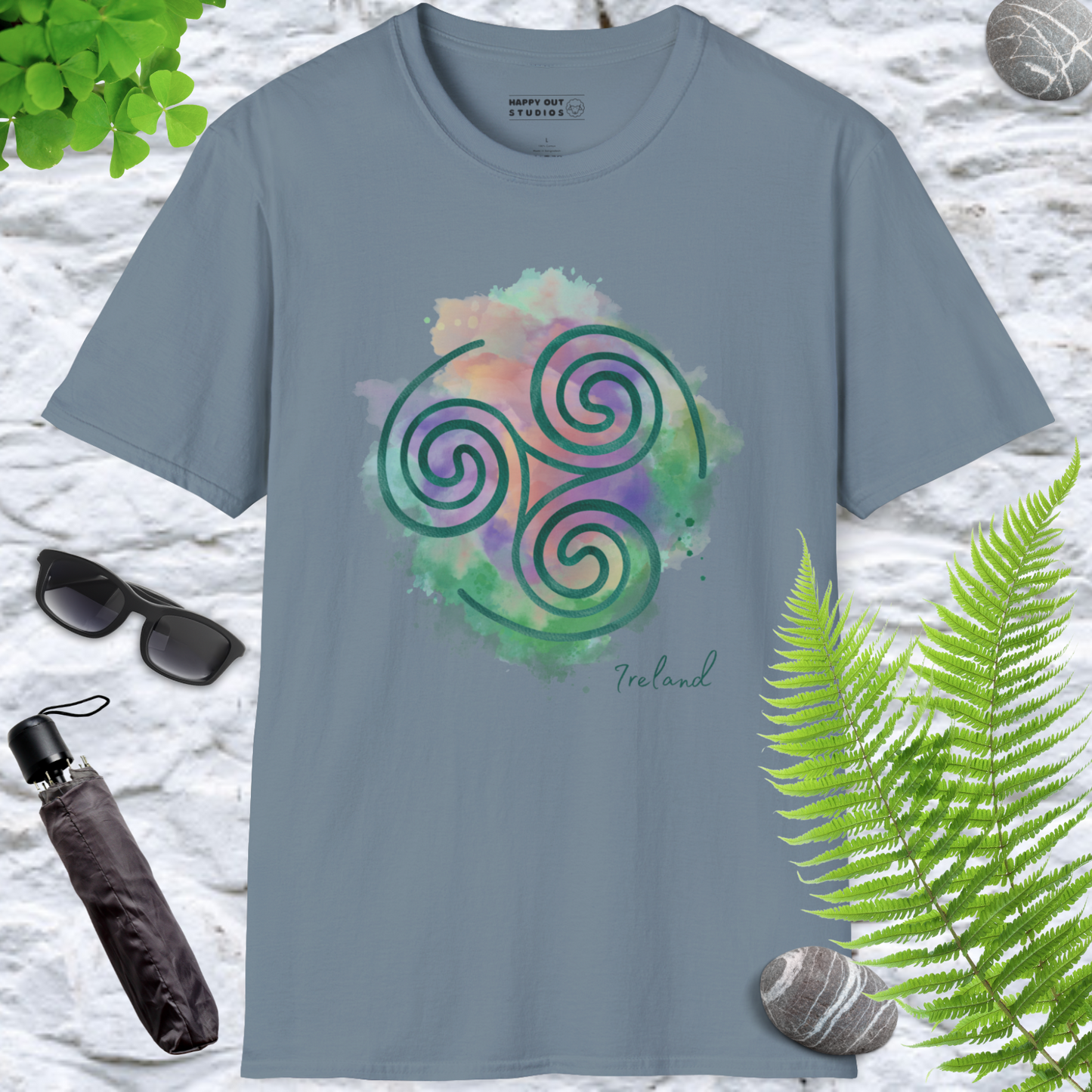 Watercolour Celtic Spiral Tee