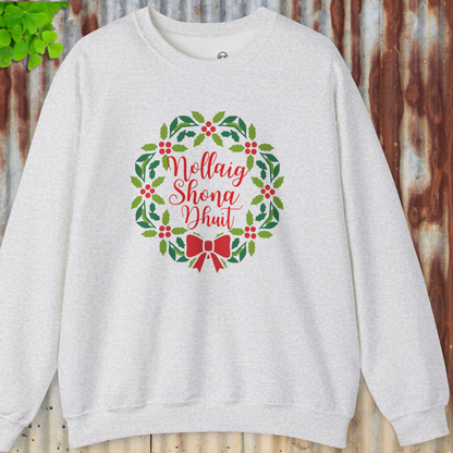 Nollaig Shona Wreath Sweatshirt