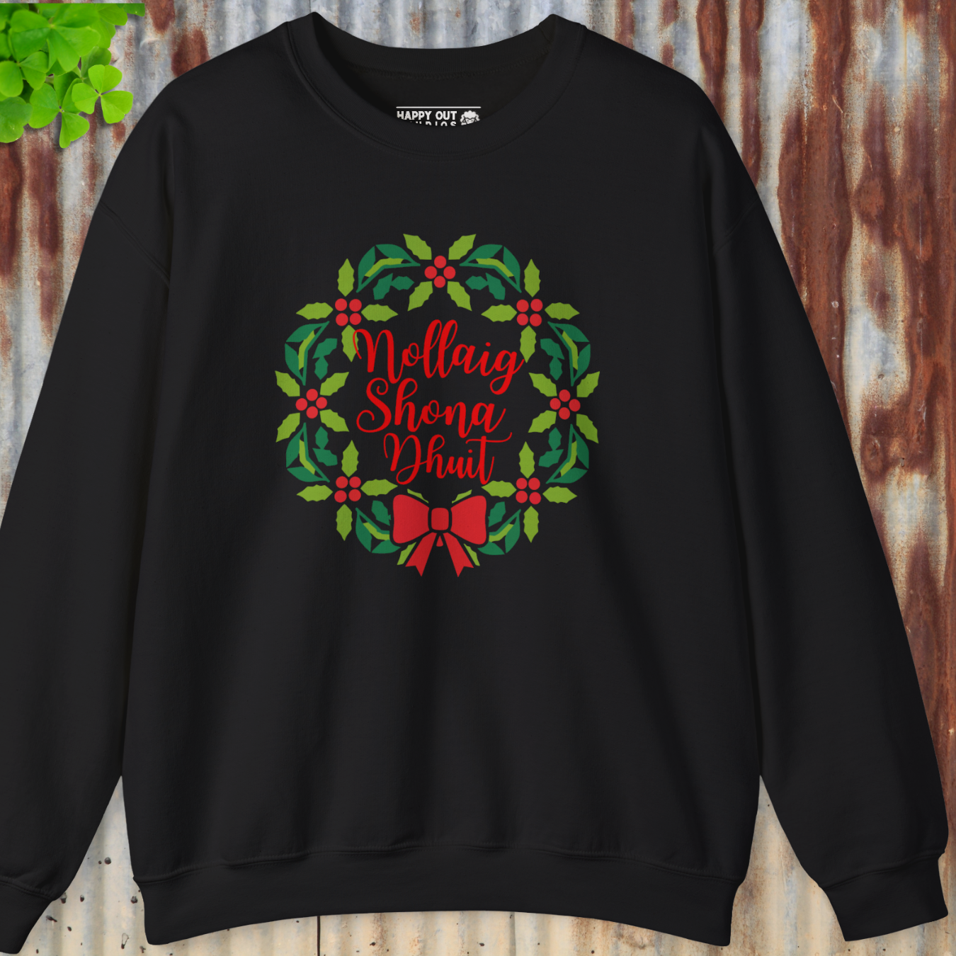 Nollaig Shona Wreath Sweatshirt
