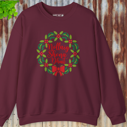 Nollaig Shona Wreath Sweatshirt
