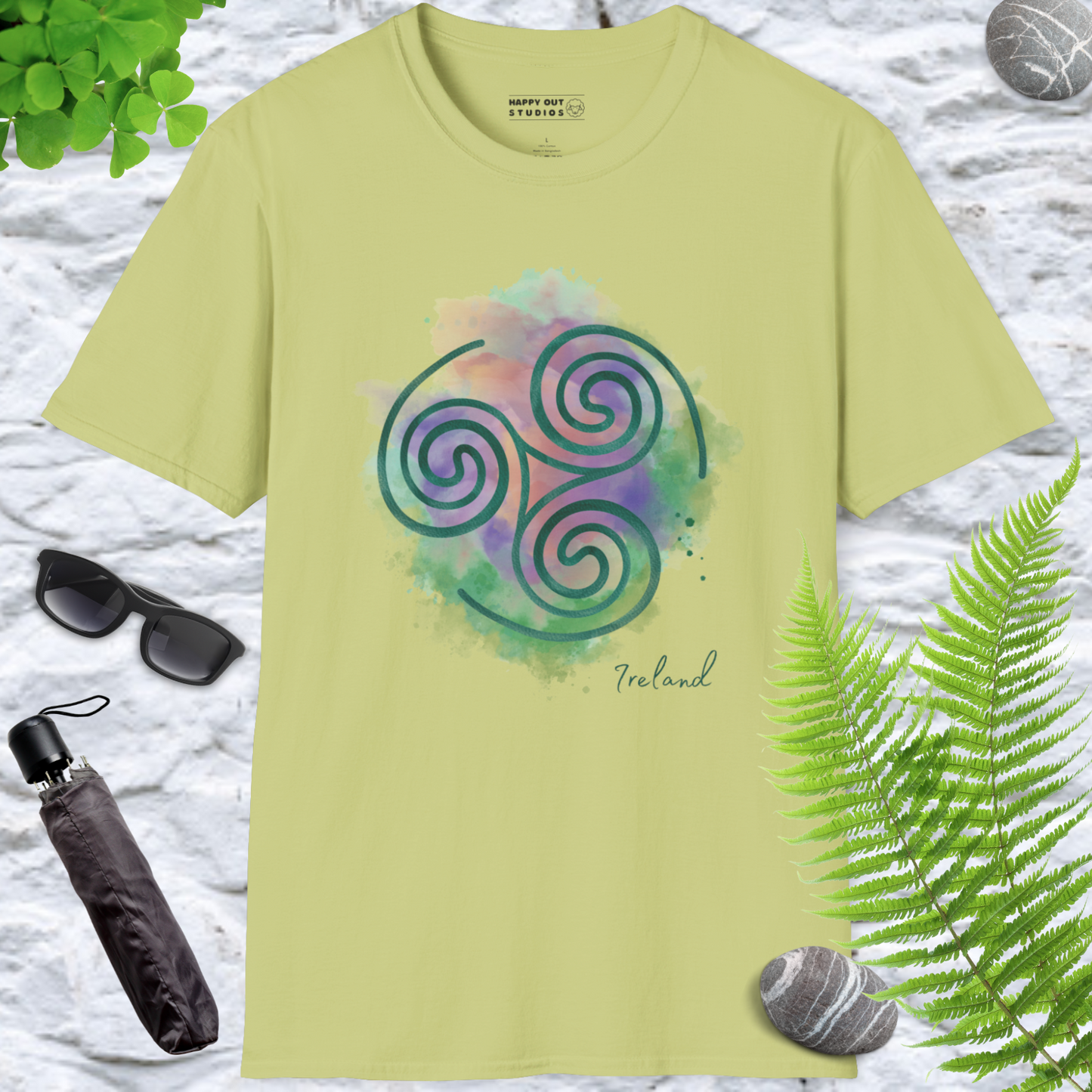 Watercolour Celtic Spiral Tee