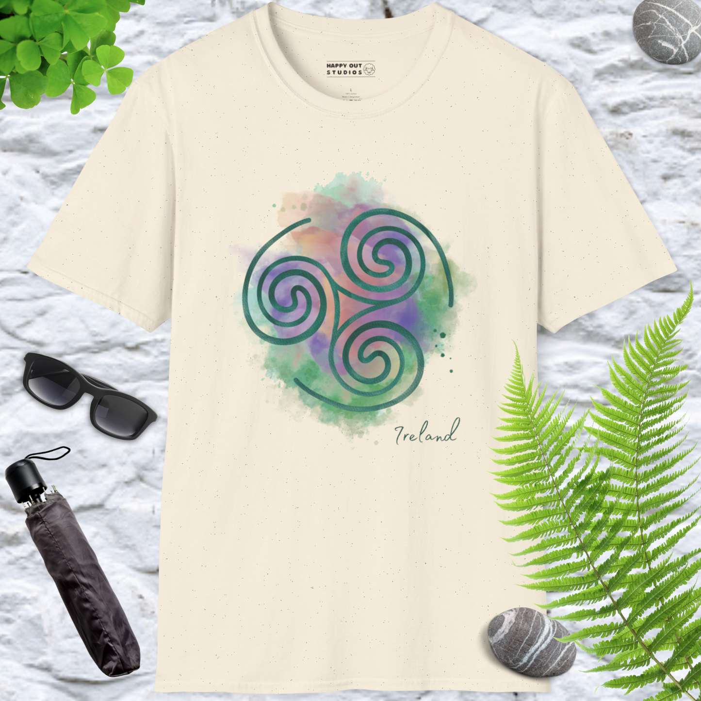 Watercolour Celtic Spiral Tee