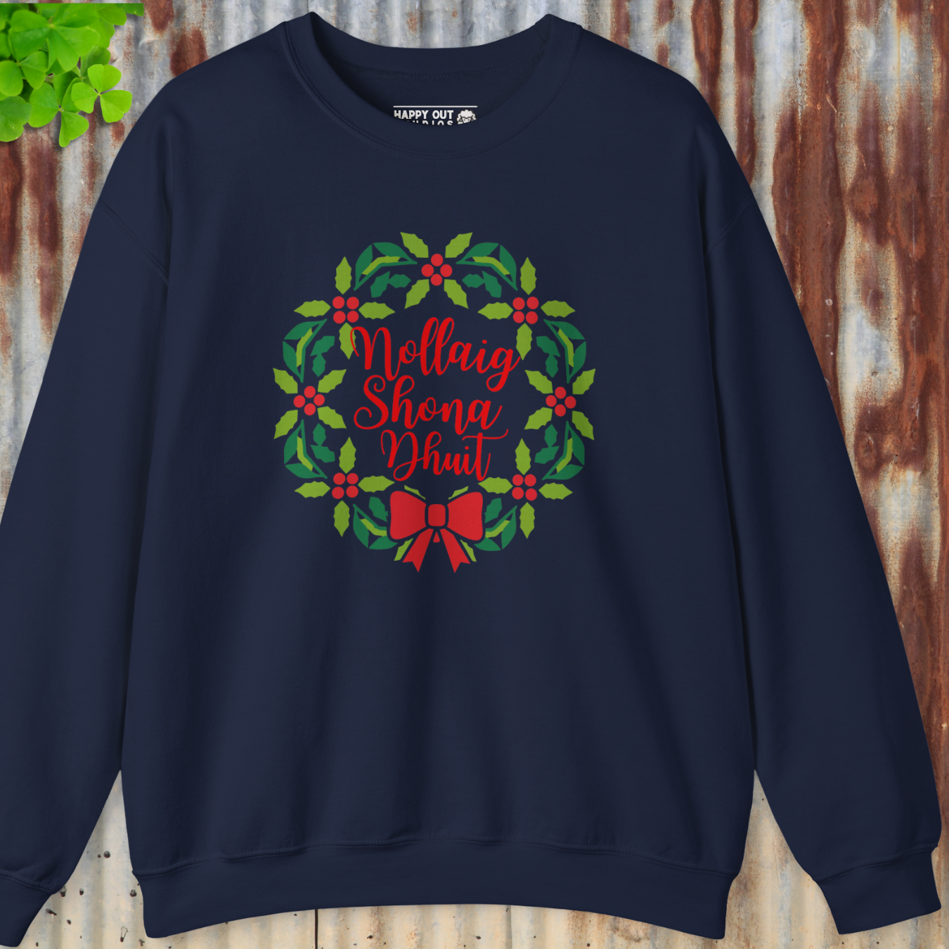 Nollaig Shona Wreath Sweatshirt