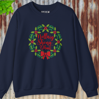 Nollaig Shona Wreath Sweatshirt