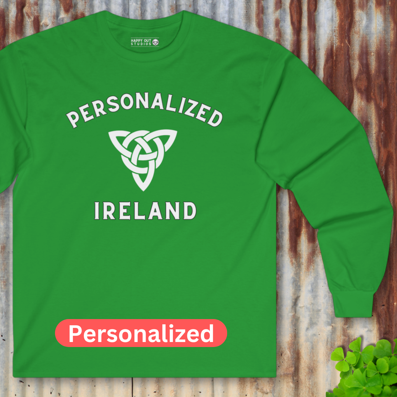 Personalized Ireland Long Sleeve Tee