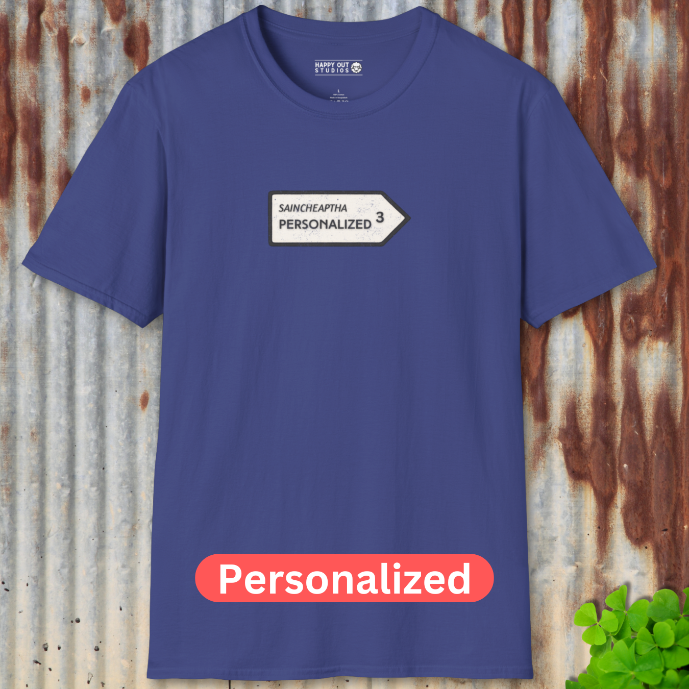 Personalized Vintage Road Sign Tee
