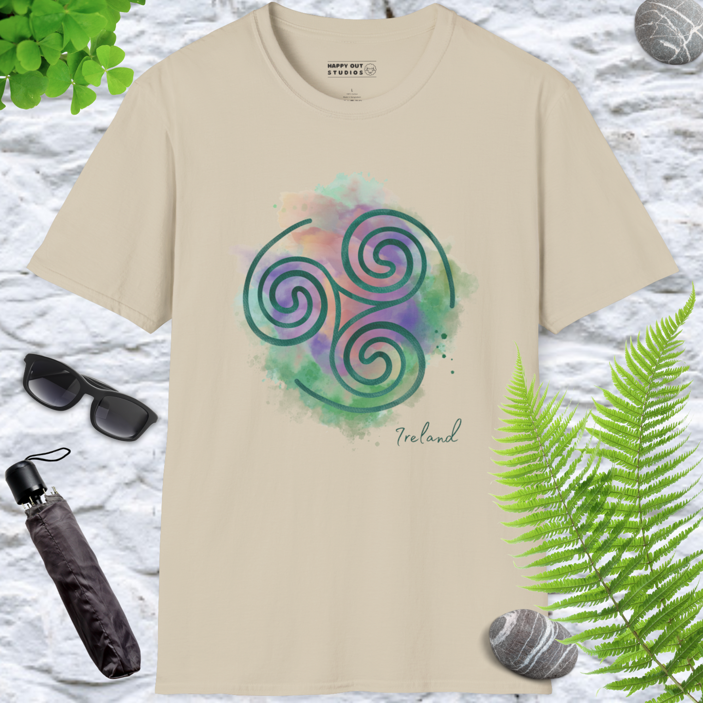 Watercolour Celtic Spiral Tee