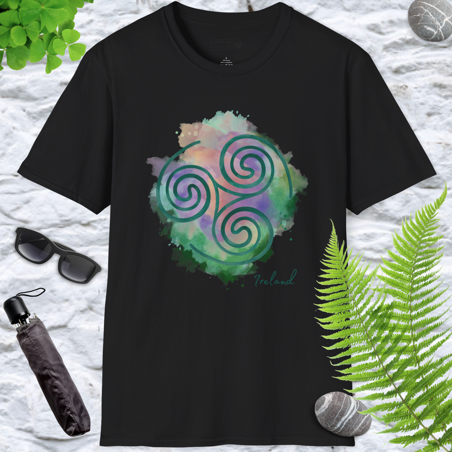 Watercolour Celtic Spiral Tee