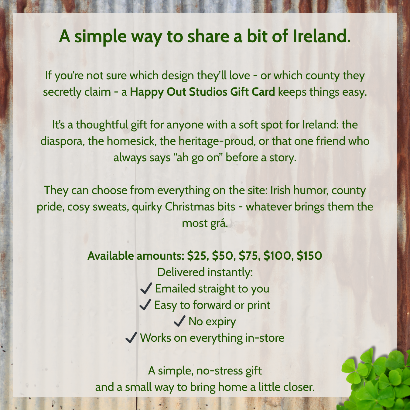 Happy Out Studios Digital Gift Card